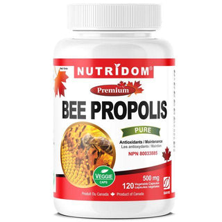 Nutridom Bee Propolis, 500 mg, 120 Veggie Capsules - CAFORIA.CA