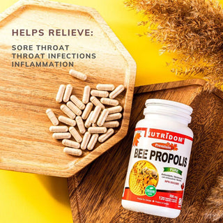 Nutridom Bee Propolis, 500 mg, 120 Veggie Capsules - CAFORIA.CA