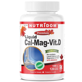 Nutridom Cal - Mag with Vitamin D, 120 Softgels - CAFORIA.CA