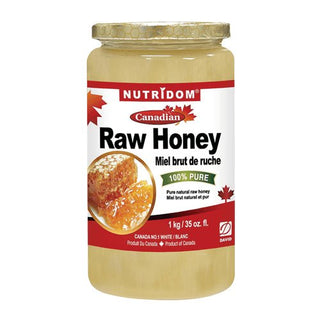 Nutridom Canadian Raw Honey, Unpasteurized, 35 oz fl (1 kg) - CAFORIA.CA