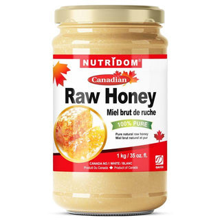 Nutridom Canadian Raw Honey, Unpasteurized, 35 oz fl (1 kg) - CAFORIA.CA