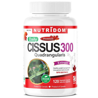 Nutridom Cissus Quadrangularis, 150 mg, 2.5% Ketosteroids, 120 Veggie Capsules - CAFORIA.CA