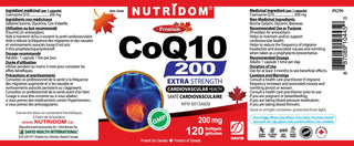 Nutridom CoQ10, 200 mg, 120 Softgels - CAFORIA.CA