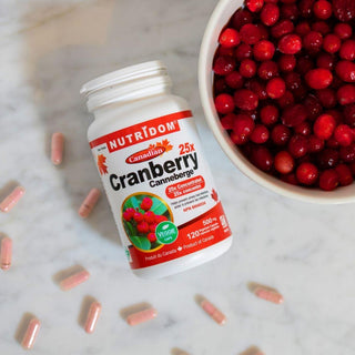 Nutridom Cranberry 25x, Canadian Whole Fruit Concentrate, 500 mg, UTI Support, 120 Veggie Capsules - CAFORIA.CA