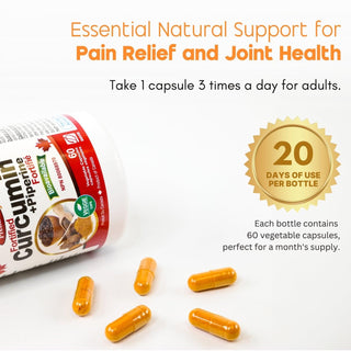 Nutridom Fortified Curcumin with Piperine, 60 Veggie Capsules - CAFORIA.CA