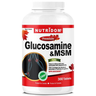 Nutridom Glucosamine & MSM, 300 Tablets - CAFORIA.CA