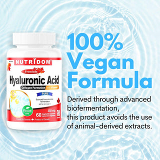 Nutridom Hyaluronic Acid with Vitamin C 60 Vcaps - CAFORIA.CA