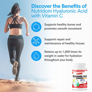 Nutridom Hyaluronic Acid with Vitamin C 60 Vcaps - CAFORIA.CA