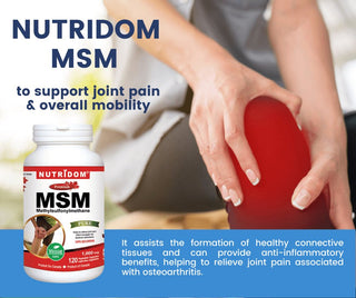 Nutridom MSM, Methylsulfonylmethane, 1,000 mg, 120 Veggie Capsules - CAFORIA.CA