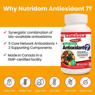 Nutridom Multi - Antioxidant 7, 60 Veggie Capsules - CAFORIA.CA