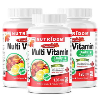 Nutridom Multi Vitamin Daily 120 Tablets - 3 PACK - CAFORIA.CA