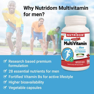 Nutridom Multivitamin for Men, 60 Veggie Capsules - 3 PACK - CAFORIA.CA