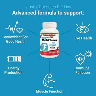 Nutridom Multivitamin for Men, 60 Veggie Capsules - CAFORIA.CA