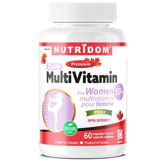 Nutridom Multivitamin for Women Over 50, 60 Veggie Capsules - CAFORIA.CA