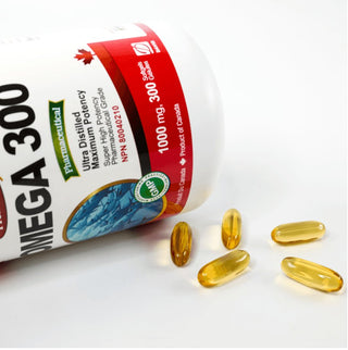 Nutridom Omega 300, Fish Oil, 1000mg, 300 Softgels - CAFORIA.CA