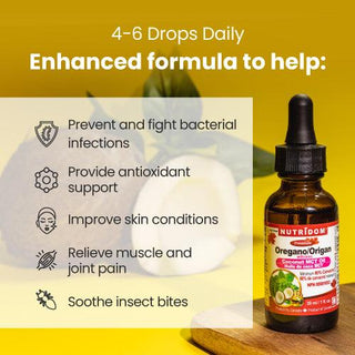 Nutridom Oregano with MCT Oil, 80% Carvacrol, Liquid Drops, 1fl oz (30 ml) - CAFORIA.CA