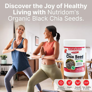 Nutridom Organic Black Chia Seed, 16 oz (1 lb) - CAFORIA.CA