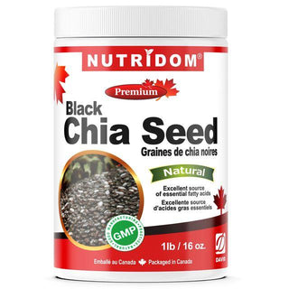 Nutridom Organic Black Chia Seed, 16 oz (1 lb) - CAFORIA.CA