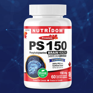 Nutridom PS - 150 (Phosphatidylserine), 150mg, 60 Vcaps - CAFORIA.CA