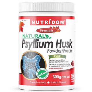 Nutridom Psyllium Husk Powder, 10.5 oz (300 g) - CAFORIA.CA