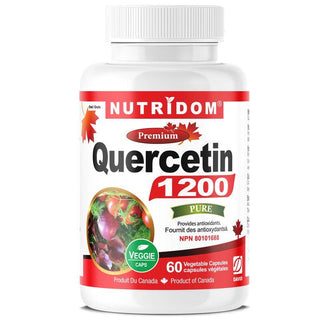 Nutridom Quercetin 600mg, 60 Veggie Capsules - CAFORIA.CA