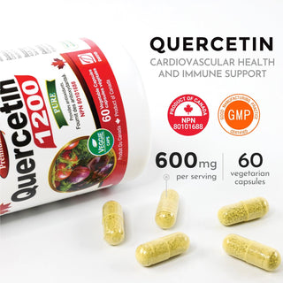 Nutridom Quercetin 600mg, 60 Veggie Capsules - CAFORIA.CA