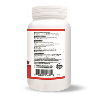 Nutridom Serrapeptase 120,000 SPU, 60 mg, 60 Veggie Capsules - 3 PACK - CAFORIA.CA