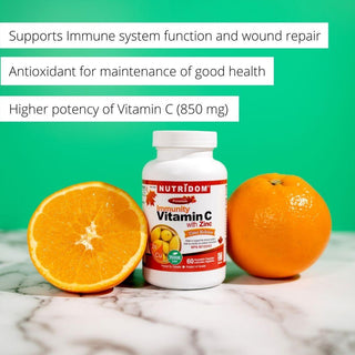 Nutridom Timed Release Vitamin C with Zinc, 60 Veggie Capsules - CAFORIA.CA