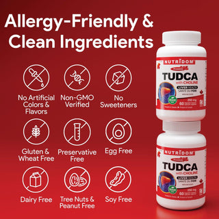 Nutridom Tudca with Choline 250mg 60 Vcaps - CAFORIA.CA