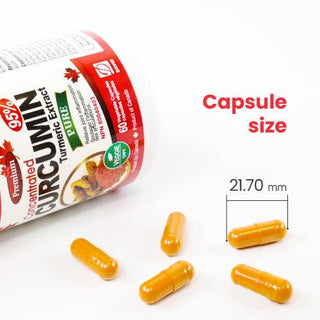 Nutridom Turmeric Curcumin, 400 mg, 60 Veggie Capsules - CAFORIA.CA