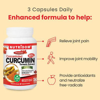 Nutridom Turmeric Curcumin, 400 mg, 60 Veggie Capsules - CAFORIA.CA