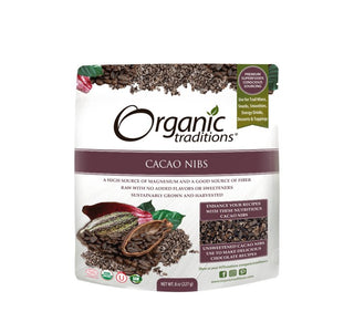 Organic Traditions Cacao Nibs 227g - CAFORIA.CA