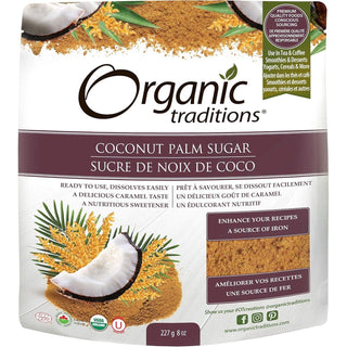 Organic Traditions Coconut Palm Sugar 227g - CAFORIA.CA