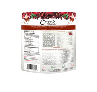 Organic traditions Dried Pomegranates 100g - CAFORIA.CA