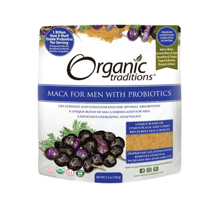 Organic Traditions Maca for Men with Probiotics 150g - CAFORIA.CA