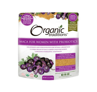 Organic Traditions Maca for Women with Probiotics 150g - CAFORIA.CA