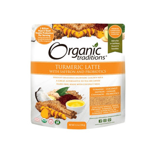 Organic Traditions Organic Turmeric Latte with Probiotics 150g - CAFORIA.CA