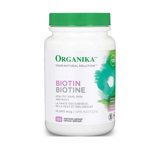 Organika Biotin 10,000 mcg 120 caps - CAFORIA.CA