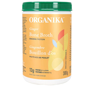 Organika Bone Broth Chicken Ginger Powder 300g - CAFORIA.CA