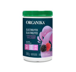 Organika Electrolytes + Enhanced Collagen - Wild Berry 360g - CAFORIA.CA