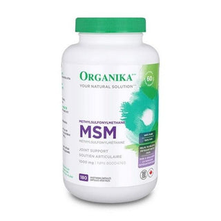 Organika MSM 1000mg 180 Veggie Capsules (60 day supply) - CAFORIA.CA