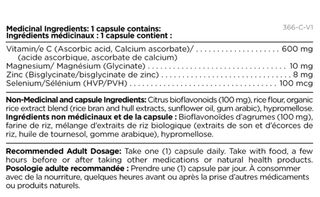 Platinum Naturals Activated - C 600mg 180 Veggie Capsules - CAFORIA.CA