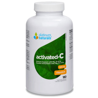 Platinum Naturals Activated - C 600mg 180 Veggie Capsules - CAFORIA.CA