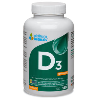 Platinum Naturals Vitamin D3 1,000IU 360 Softgels - CAFORIA.CA