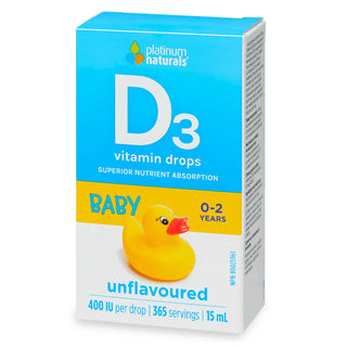 Platinum Naturals Vitamin D3 Drops for Babies 15ml - CAFORIA.CA