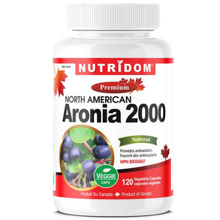Nutridom, North America，Aronia 全果浓缩物，500 毫克，120 粒素食胶囊