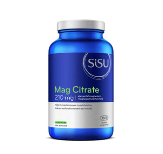 Sisu Mag Citrate 210 mg 90 Tablets - CAFORIA.CA