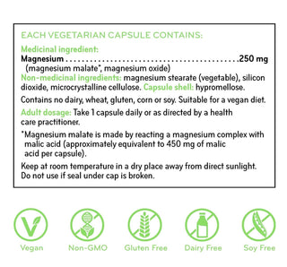 Sisu Magnesium 250 mg 100 Vcaps - CAFORIA.CA