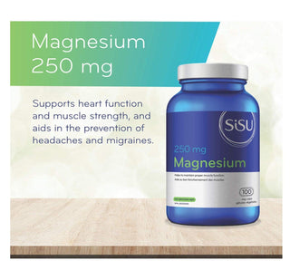 Sisu Magnesium 250 mg 100 Vcaps - CAFORIA.CA