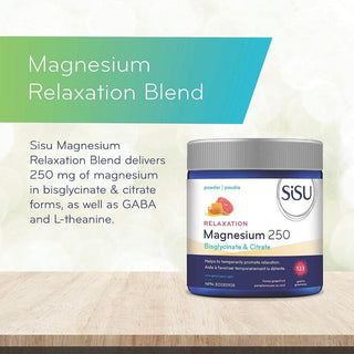 Sisu Magnesium 250mg Relaxation - Honey Grapefruit 133g - CAFORIA.CA